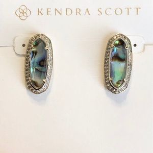 Kendra Scott Aston stud earrings-Abalone and gold
